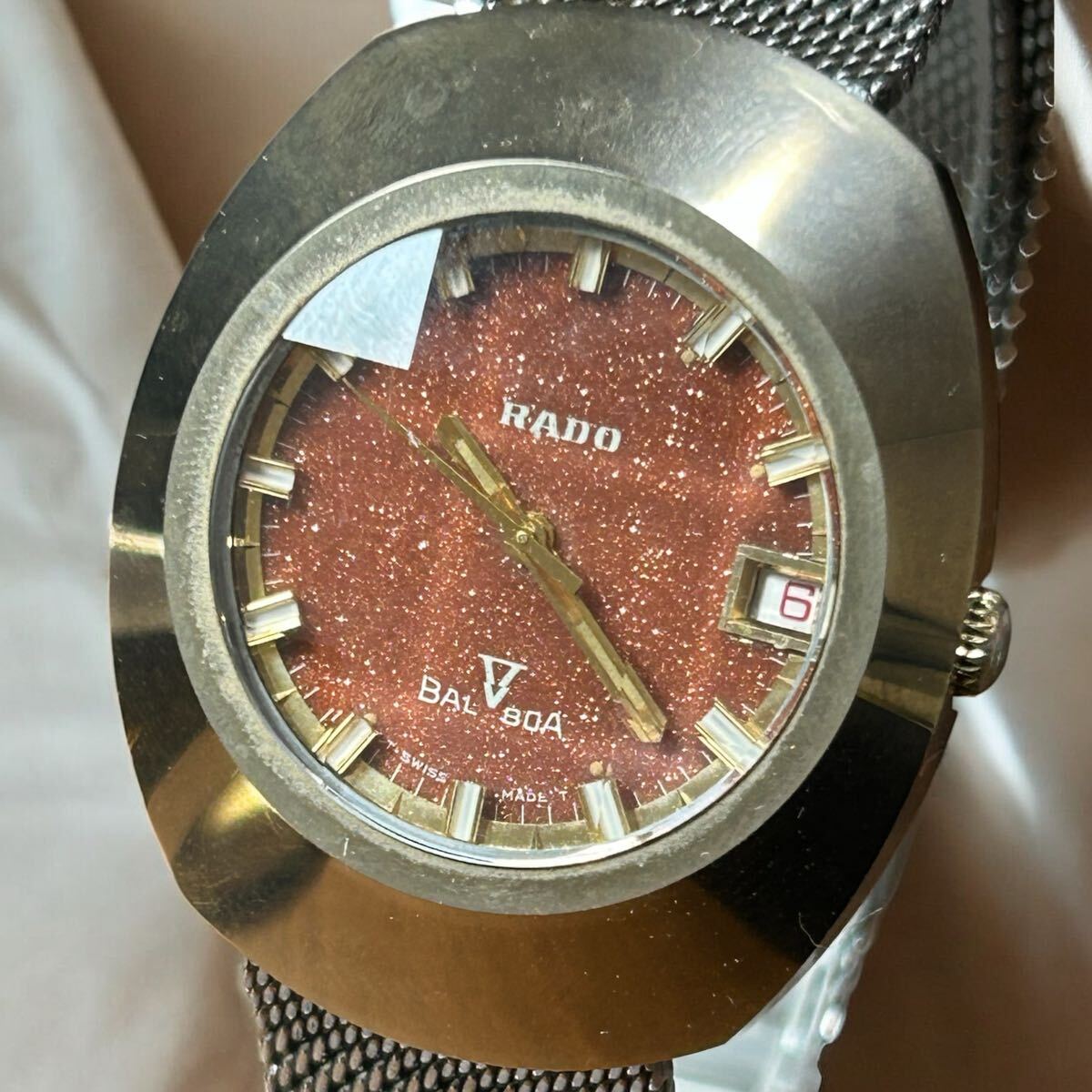現状品】RADO BALBOA ラドー バルボア レッド 自動巻 アナログ