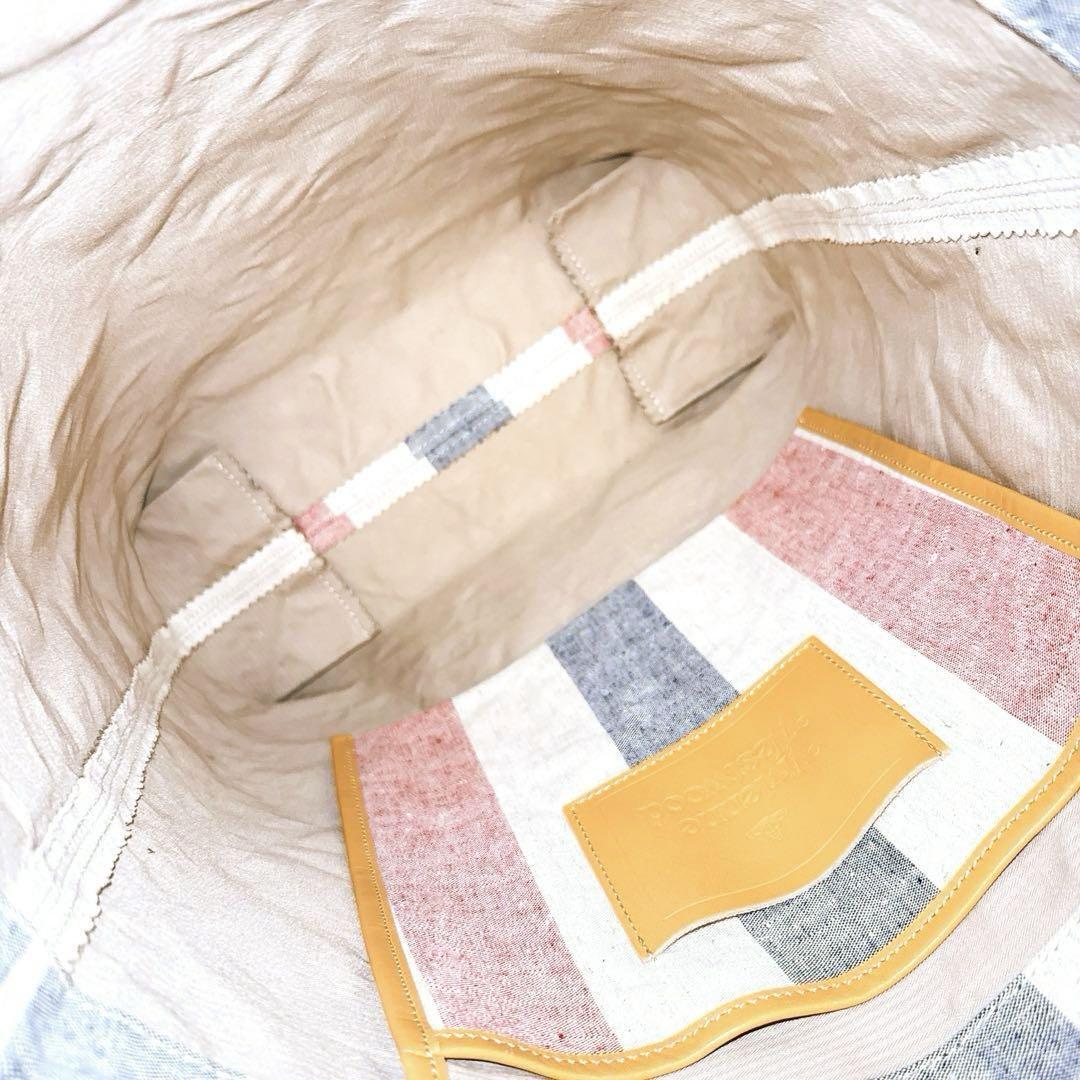 超稀少【ヴィヴィアンウエストウッド】スタンプ ストライプ トートバッグ 白×黒【HFby6PR】レディース・バッグ・春夏・秋冬【7ZL8】_画像9