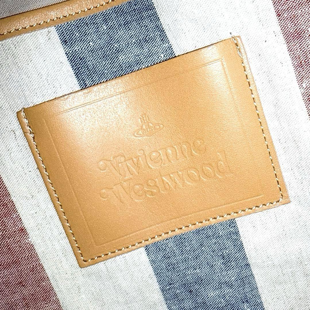 超稀少【ヴィヴィアンウエストウッド】スタンプ ストライプ トートバッグ 白×黒【HFby6PR】レディース・バッグ・春夏・秋冬【7ZL8】_画像10