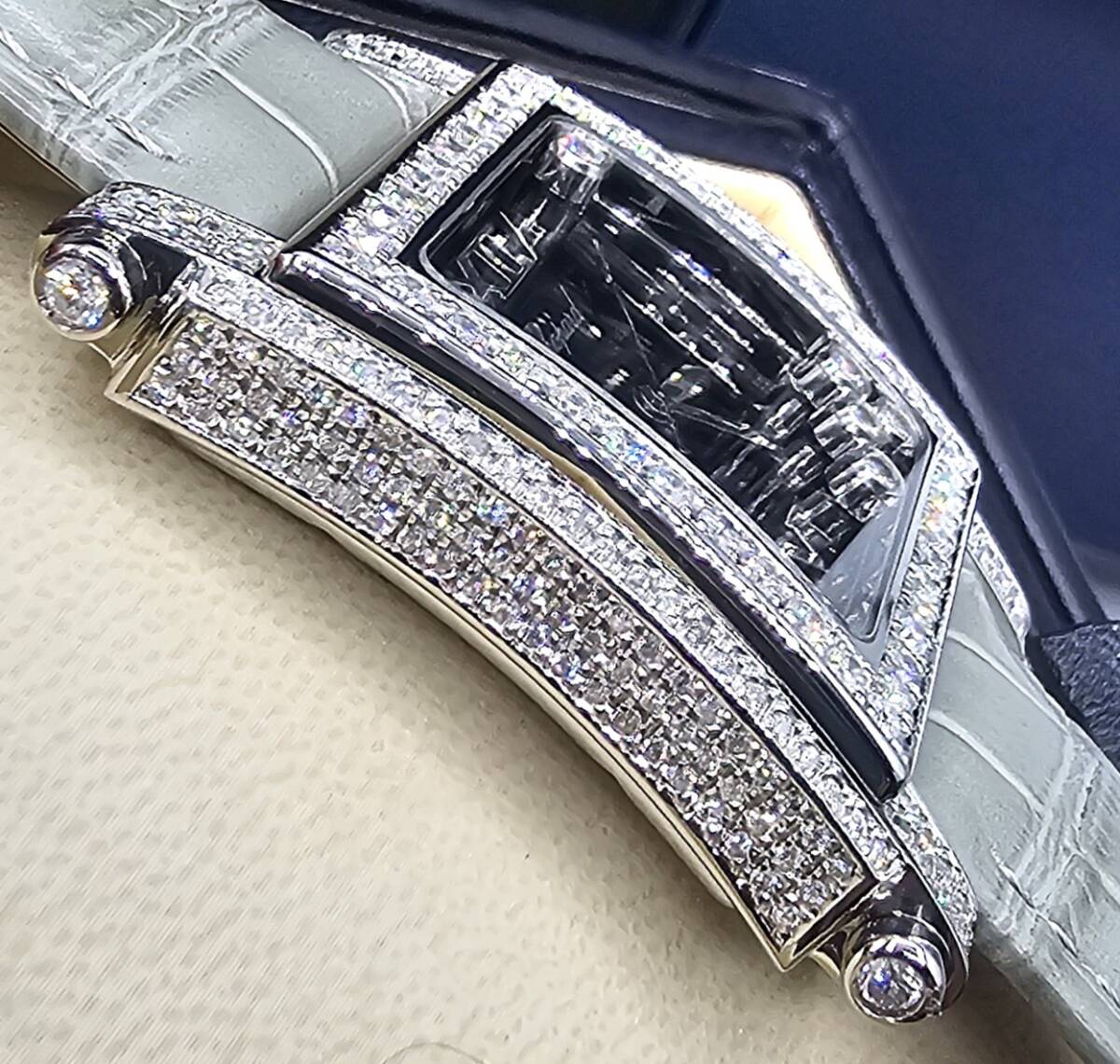 Chopard 參考価格498萬円純正５Pダイヤモンド?ショパール happysports?アフターダイヤ?カレXL?メンズ?ブラック文字盤?新品同様?　