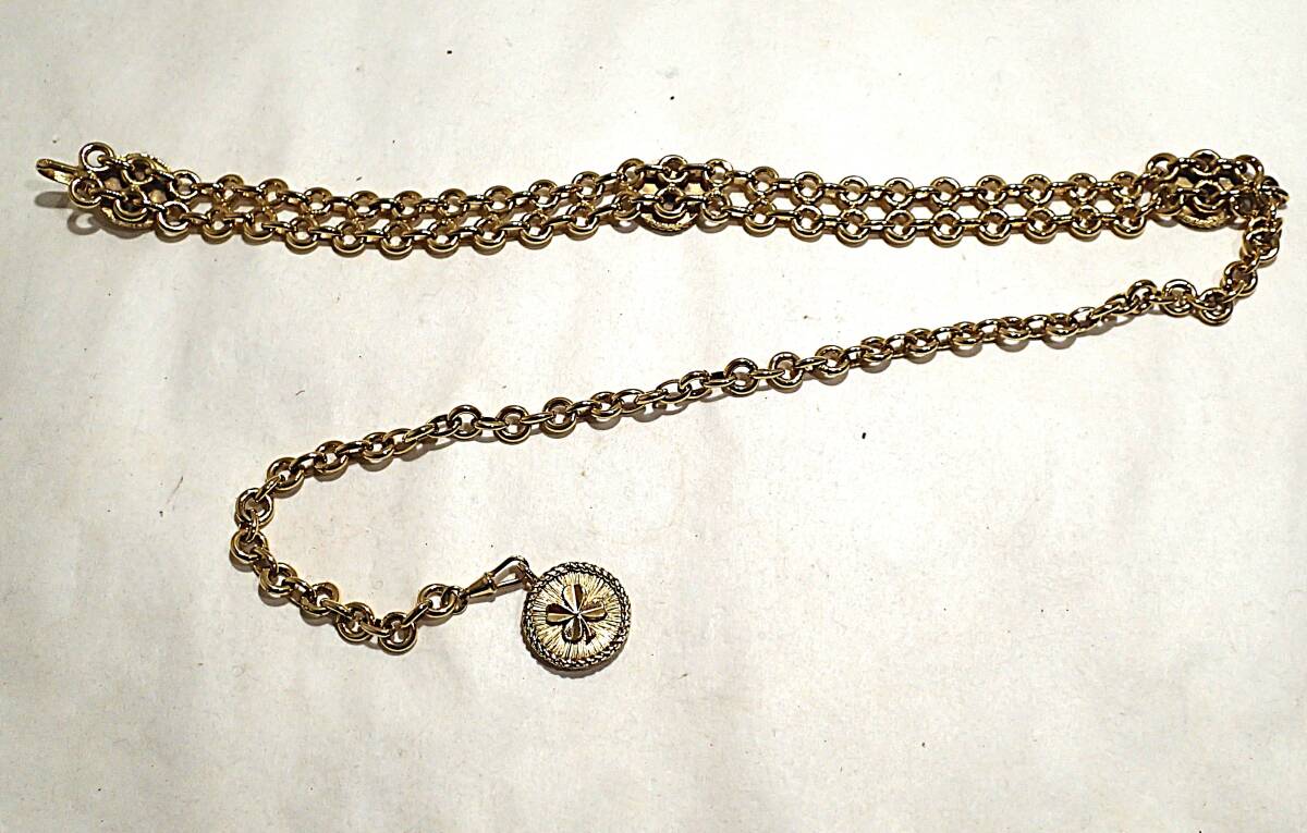 超美品.CHANEL.シャネル２連.ベルト８０?金色.チェーン2重チェーン34ｘ3＋４6x0.8〇型大直徑2.5?1個(gè)〇型直徑２?３個(gè).重.44g.