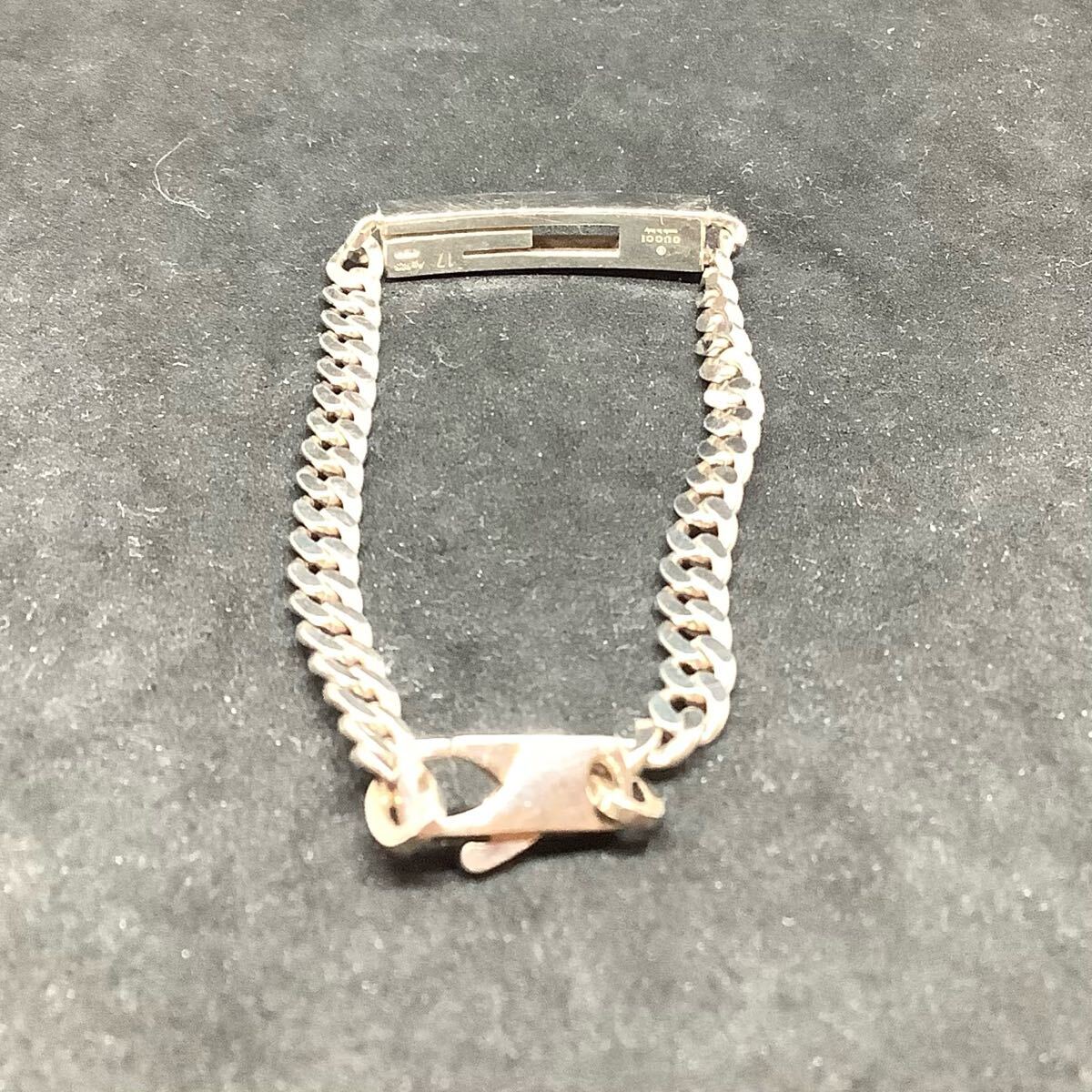 GUCCI グッチ スモール カットアウトG ブレスレット SV925 シルバー #17 喜平 キヘイ チェーン アクセサリー レディース 本體のみ 中古品