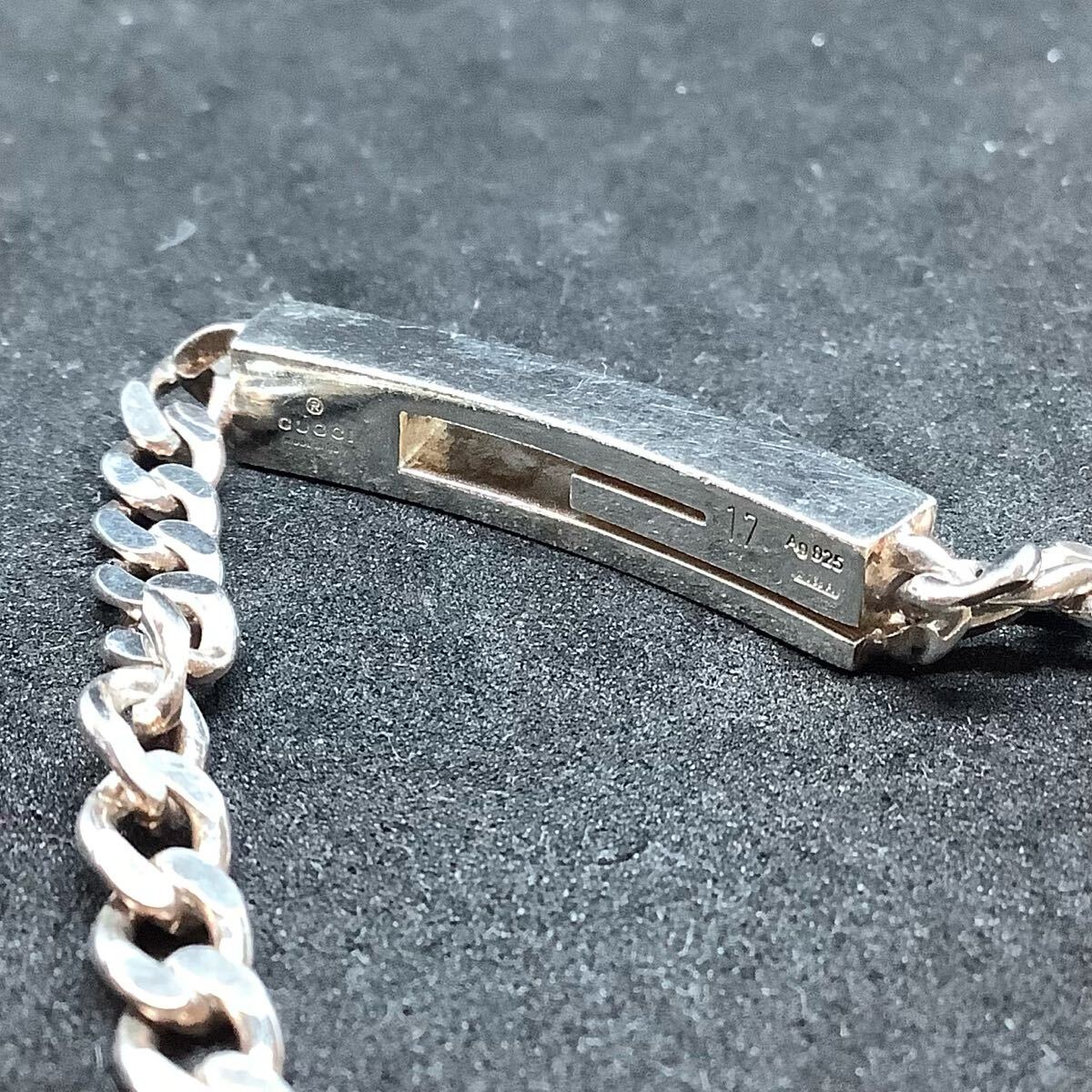 GUCCI グッチ スモール カットアウトG ブレスレット SV925 シルバー #17 喜平 キヘイ チェーン アクセサリー レディース 本體のみ 中古品