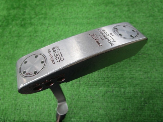 GK古城■ 346 タイトリスト スタジオセレクトニューポート★オリジナルスチール[33インチ] ★ヘッドカバー有★中古パター★