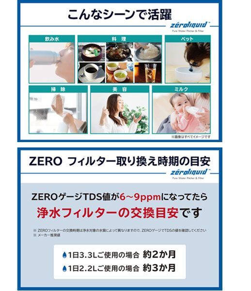 送料300円(稅込)■ns182■6層浄水フィルター搭載 ZEROピッチャー 16280円相當【シンオク】