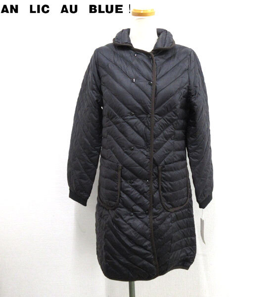 送料300円(稅込)■xp484■アンリック?オー?ブルー ダウンコート 7號 ブラック【シンオク】