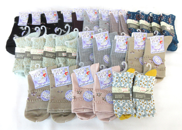 送料300円(稅込)■kz069■レディース クルーソックス 23-25cm 多種 30點(diǎn)【シンオク】