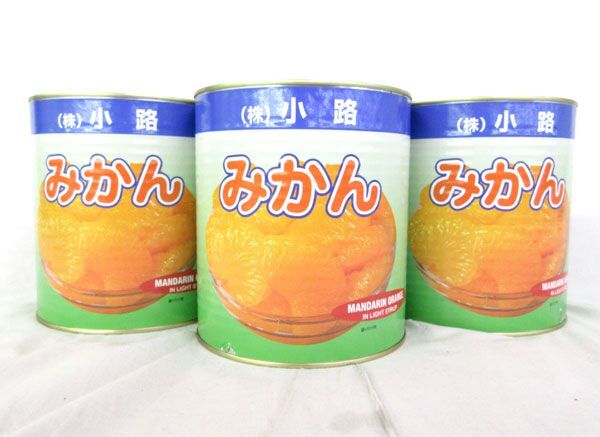 送料300円(稅込)■az177■◎缶詰 小路 みかん 3000g 3缶【シンオク】