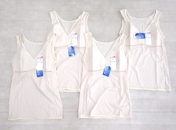 送料300円(稅込)■tc016■レディース ピジョン ラン型ブラキャミ L 日本制 4點(diǎn)【シンオク】