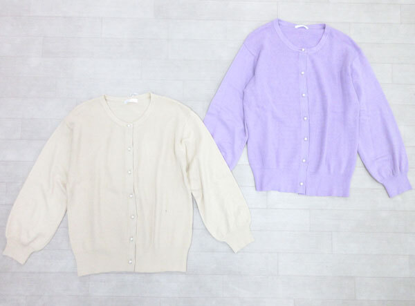 送料300円(稅込)■kz232■レディース 長(zhǎng)袖カーディガン L 2種 2點(diǎn)【シンオク】