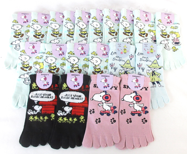 送料300円(稅込)■kz109■レディース 5本指ショート丈ソックス 23?25cm 4種 20點【シンオク】