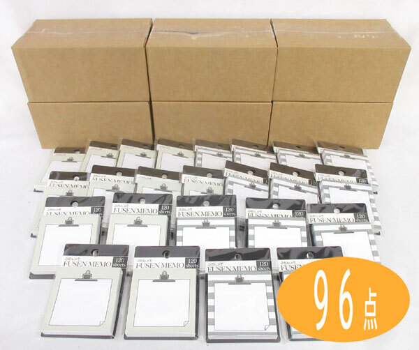 送料300円(稅込)■bv382■(250418)モノクロふせんメモ 120シート(EE8-8622) 2種 96點(diǎn)【シンオク】