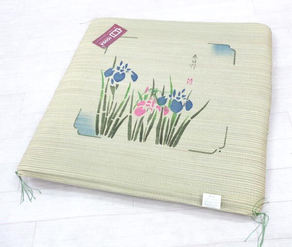 送料300円(稅込)■fx232■萩原 い草 返し手捺染座布団 春日野 2點(凜)【シンオク】