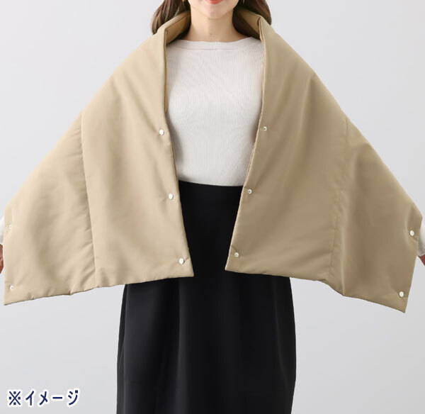 送料300円(稅込)■yv159■コモエリークローゼット 中綿入り ストール兼アームカバー ブラック 5900円相當(dāng)【シンオク】