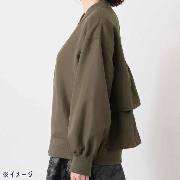 送料300円(稅込)■yv299■フェアリア ビス バックフリル デザインブルゾン M ブラック 【シンオク】