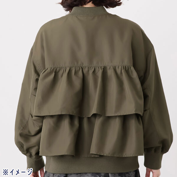 送料300円(稅込)■yv299■フェアリア ビス バックフリル デザインブルゾン M ブラック 【シンオク】