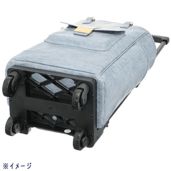 送料300円(稅込)■pf133■スワニー トートキャリー クロコダイル型押し 4輪ストッパー付き L 34100円相當(dāng)【シンオク】