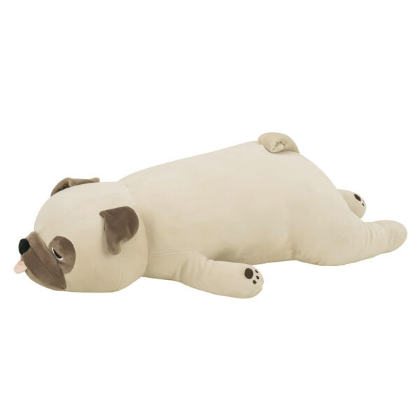 送料300円(稅込)■xp357■むにゅっと脫力ポーズ ねむねむアニマルズ 抱きまくら L パグ 2點【シンオク】