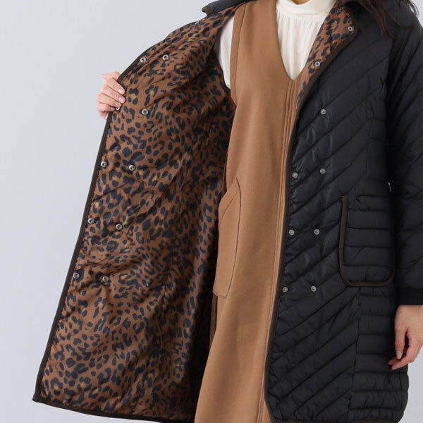 送料300円(稅込)■xp484■アンリック?オー?ブルー ダウンコート 7號 ブラック【シンオク】