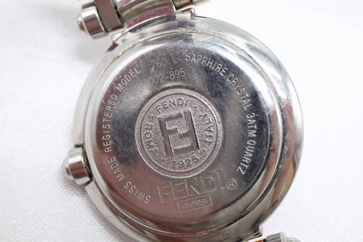 【W(wǎng)237-45】ジャンク 超レア FENDI orologi フェンディ オロロジ SWISS MADE 2針 腕時計 002-895 レディース【送料全國一律185円】