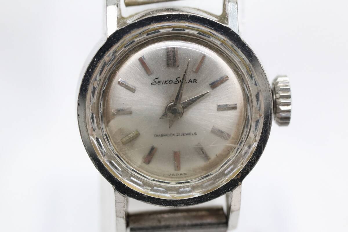 W247-8】動作品 Seiko Solar セイコー 21石 K14WG 585 K14 14K