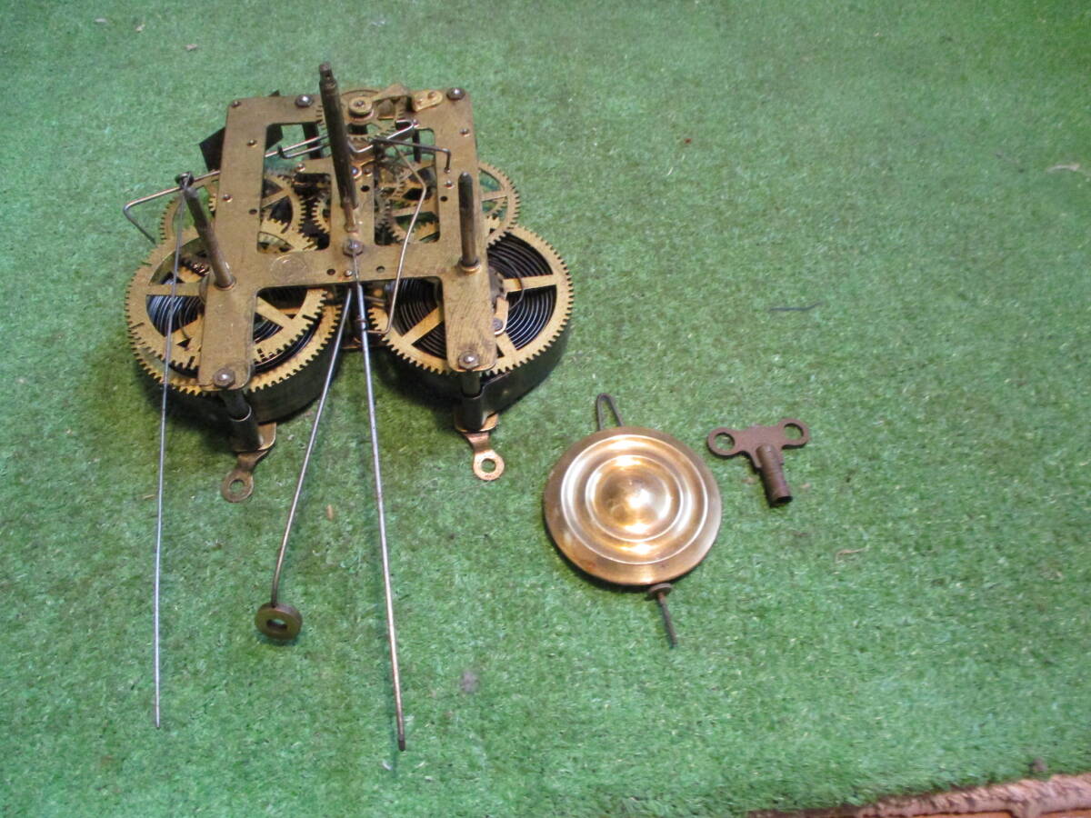 柱時(shí)計(jì)の部品　本體?ゼンマイ時(shí)計(jì)?アンティーク雑貨