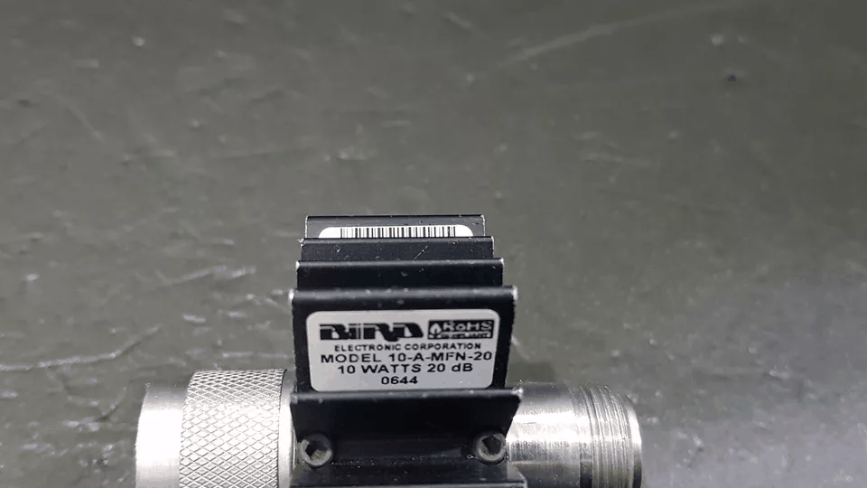 [NBC] Bird 10-A-MFN-20 アッテネータ 20db, 50 Ohm, 10W, DC～4.0GHz Attenuator (中古 0291/ 0644)