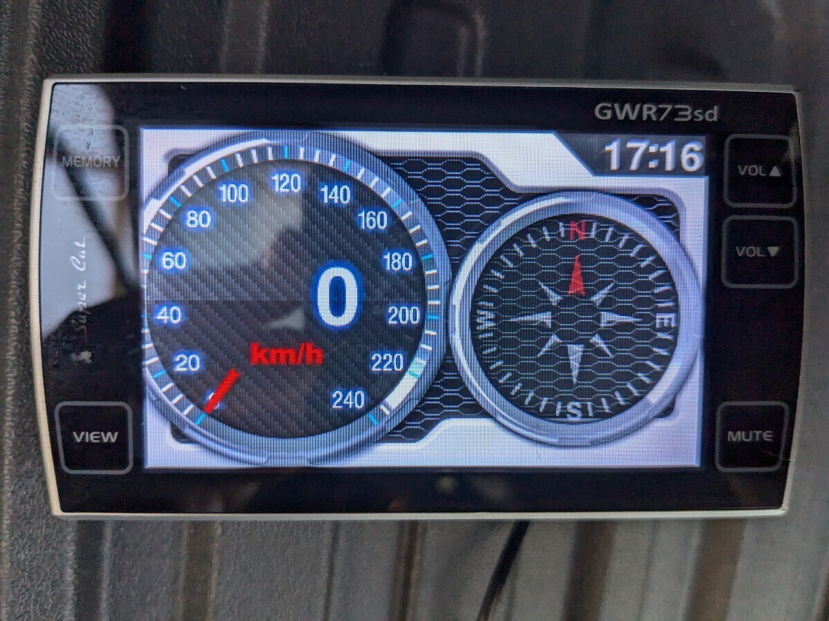 ユピテル yupiteru レーダー レーダー探知機　GPSレーダー探知機 スーパーキャット GWR73sd obd2 GPS メーター フルマップ 訳あり
