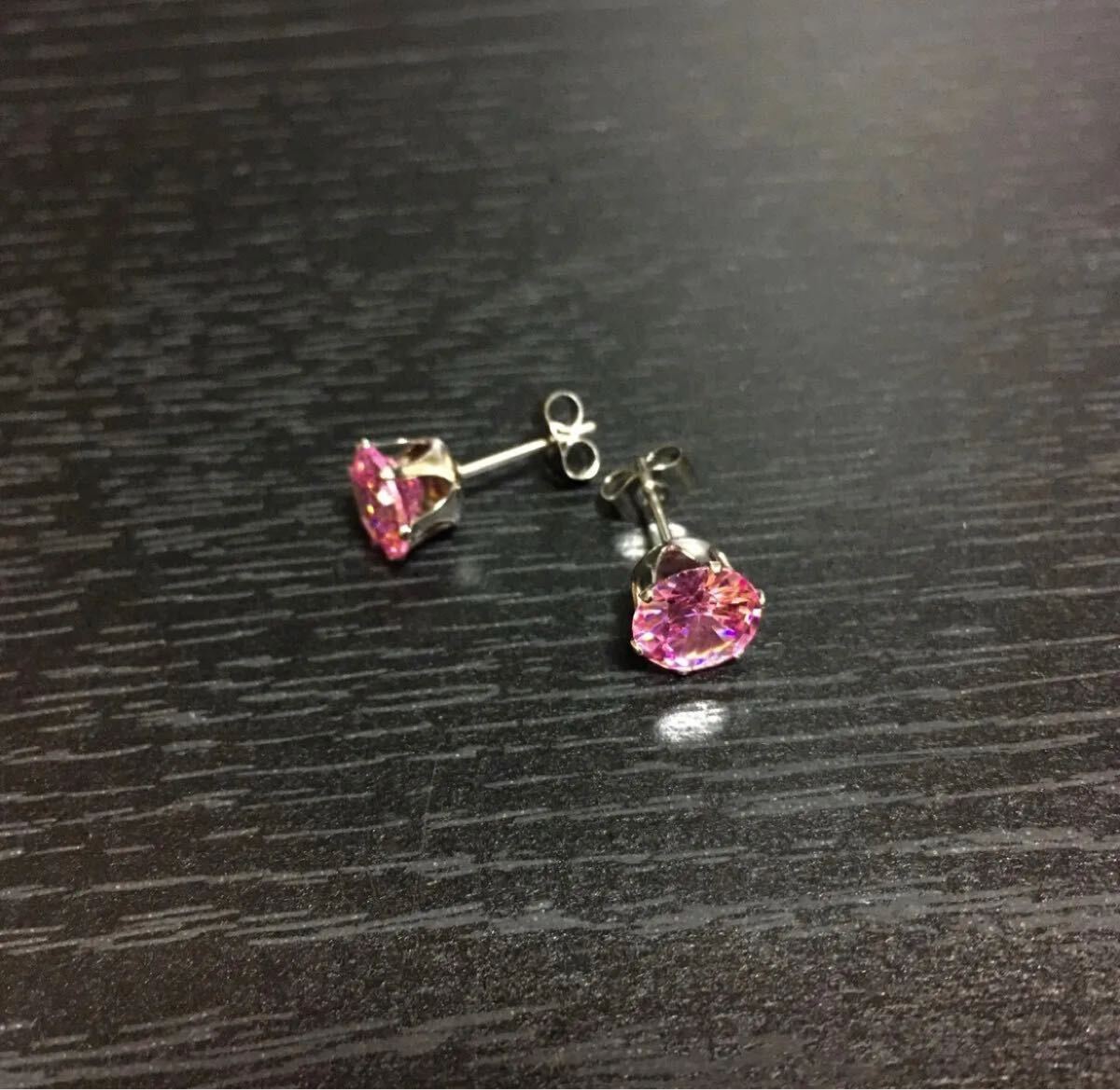 ピアス/ジルコニア/約8mm /カラー:ピンク ラインストーン_画像4