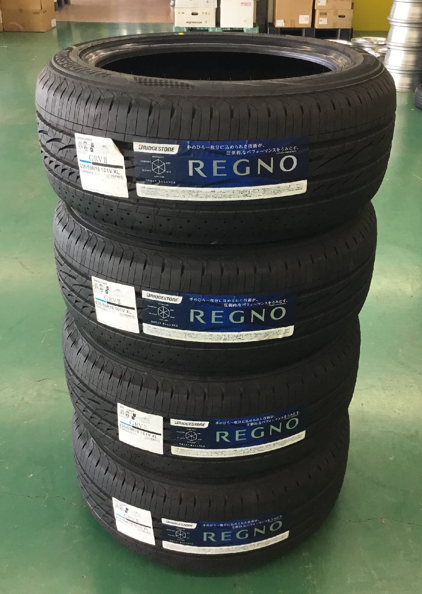 ★大田原店★送料無料★新品タイヤ1臺分セット★BRIDGESTONE REGNO ブリヂストン レグノ GRV2 235/50R18★アルファード?ヴェルファイアな