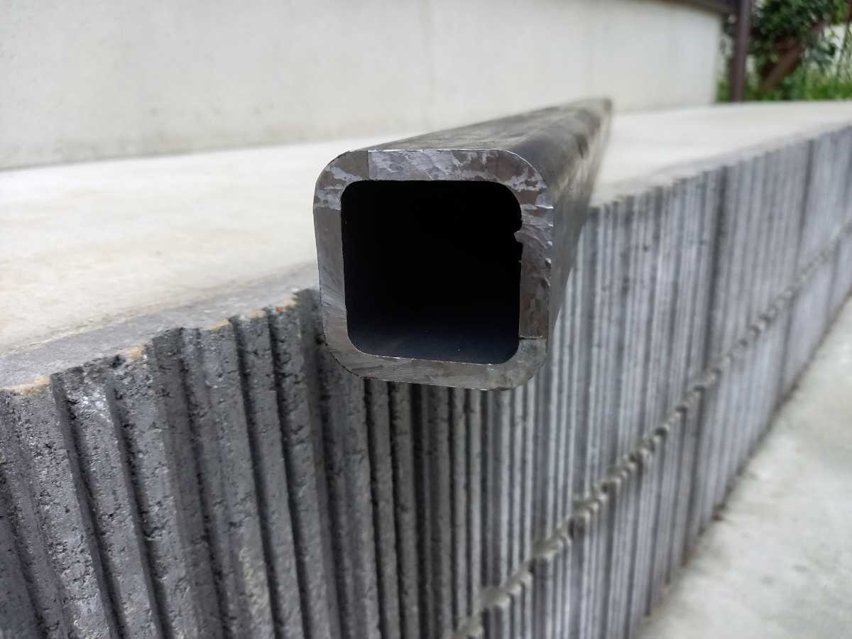 送料込　スチール　角パイプ　6mm x 50 x 50　1.2m程度(ちょい短いか、ちょい長いか)1本_画像2