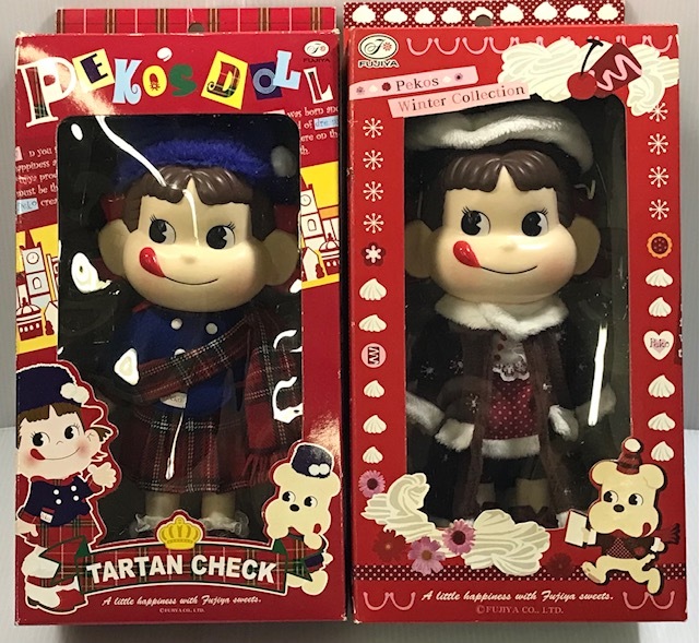 あ//つH5252 不二家 ペコちゃん人形 6個セット 2008 Pekos Doll