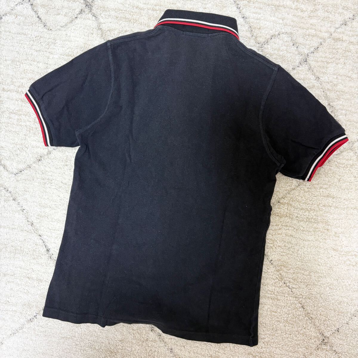 【イングランド制】FRED PERRY フレッドペリー 半袖ポロシャツ トップス ブラック×レッド 大人気配色 月桂樹(shù) コットン メンズ 男性用