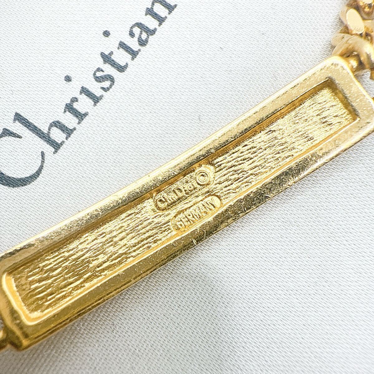 2561-2　【Germany制】　Dior　ブレスレット　バングル　CD　希少　アクセサリー　ディオール　金　ゴールド