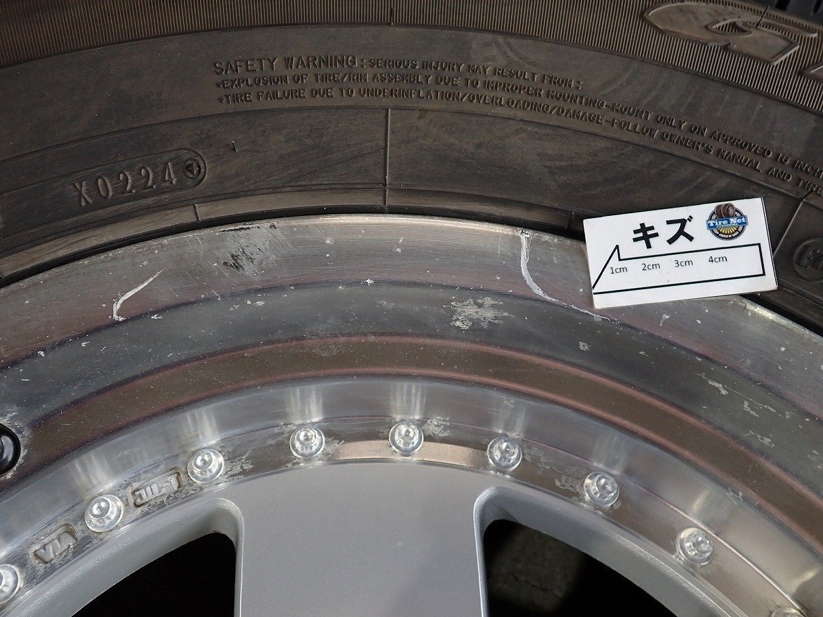 YS17628【送料無料265/70R16】舊サーフ プラドなどに 2024年制 ダンロップ 中古夏タイヤセット ■16×8J 139.7/6H ET1■【個人宅配達(dá)不可】