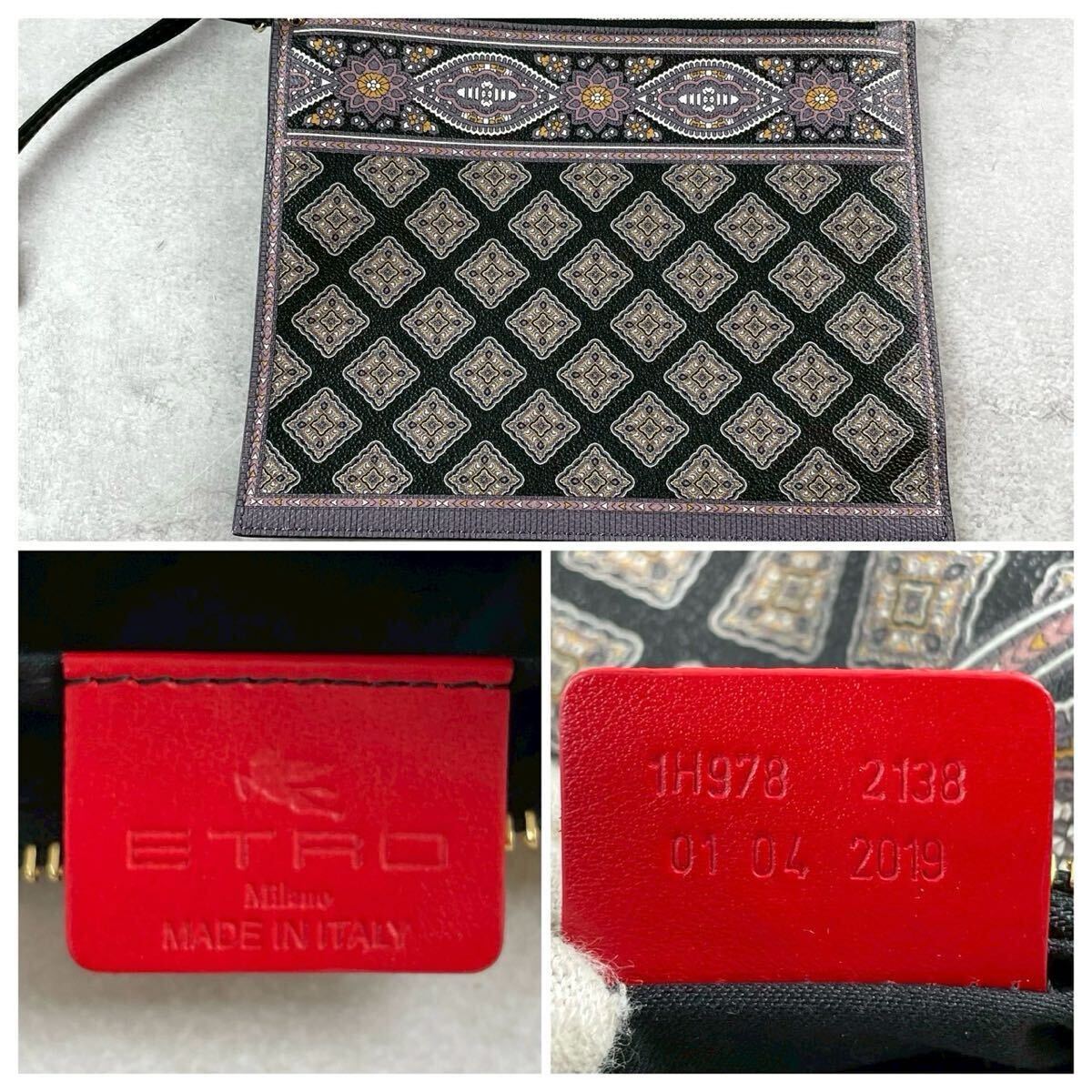 【未使用級(jí)】エトロ ETRO トートバッグ メンズ ビジネス ペイズリー 総柄 レザー PVC 本革 ロゴ ブラック 肩掛け◎ A4◎ PC◎ 大容量