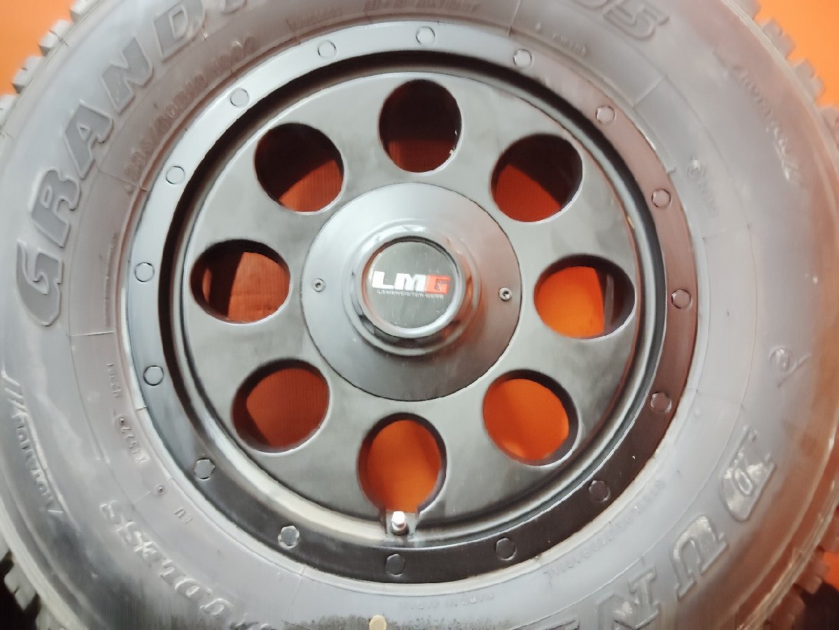 タイヤ走行短め【DUNLOP SJ5 235/80R16】スタッドレス【Lehrmeister GEAR CS-8 16インチ 7J6HPCD139.7+25】22年 ランクルナロー等(VTI191)