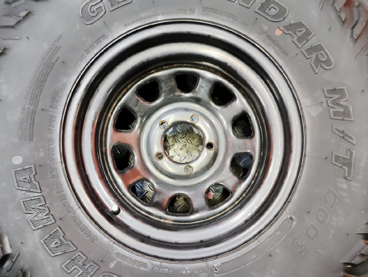 走行短 YOKOHAMA GEOLANDAR M/T G003 35×12.50R15 LT 2021 夏タイヤ デイトナ 15インチ 8J5HPCD114.3約+15 深リム TJラングラー等(KTS184)