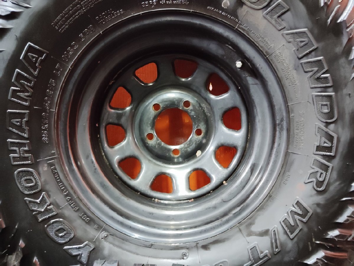 走行短 YOKOHAMA GEOLANDAR M/T G003 35×12.50R15 LT 2021 夏タイヤ デイトナ 15インチ 8J5HPCD114.3約+15 深リム TJラングラー等(KTS184)
