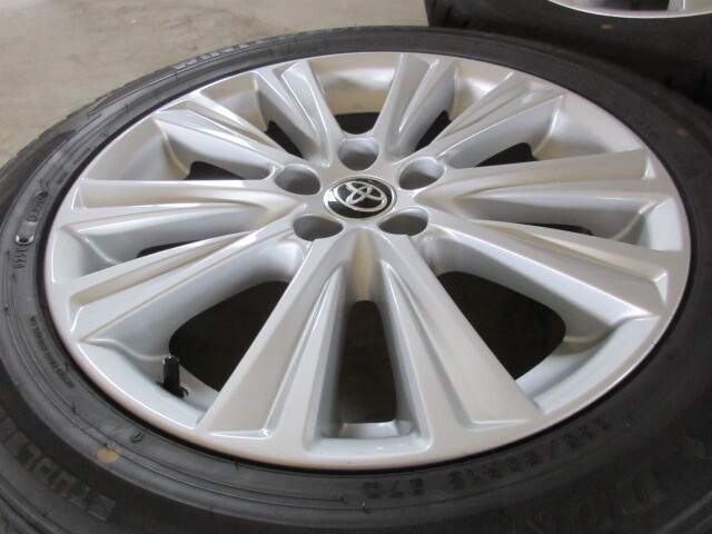冬用+純正品set/格安売切り!! トヨタ 30系 アルファード ヴェルファイア 純正 (18x7,5+45 5H/114,3) バリ溝(DUNLOP WM02) 235/50R18 !! 