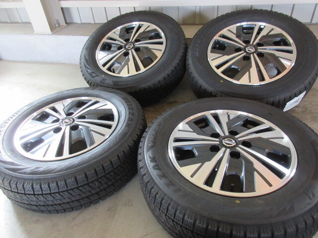 新品冬用+新車外しset/バランスOK!! 日産 セレナ e-power 后期 純正 (BP)(15x5,5+45) ラベル付(ブリヂストン VRX2/2023) 195/65R15 格安!! 