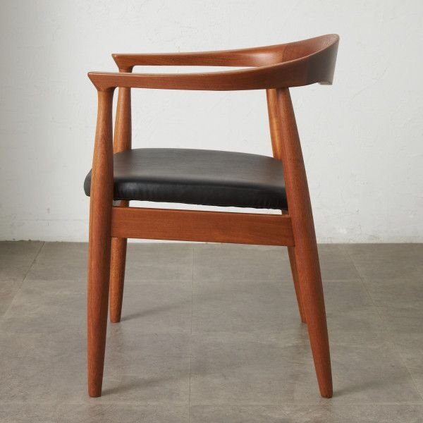 IZ87296F★張替済 北欧 スタイル ヴィンテージ アームチェア 無垢材 チーク 椅子 ダイニングチェア ミッドセンチュリー ビンテージ モダン_画像3