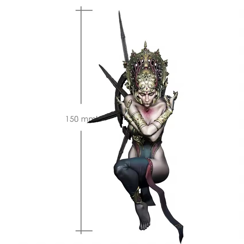 1/10 ファンタジー セクシー タナトス 胸像 樹脂 模型 未涂裝 未組み立て レジン 樹脂 フィギュア NN9 Q305