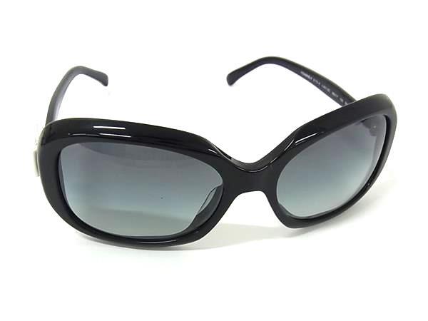 1円 ■美品■ CHANEL シャネル 5170-A ココマーク リボン サングラス 眼鏡 メガネ レディース ブラック系 FJ7178