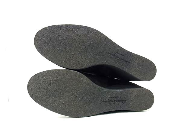 # превосходный товар # Salvatore Ferragamo Ferragamo gun chi-ni замша сапоги размер 5 1/2( примерно 23.0cm) обувь обувь оттенок черного FH5307