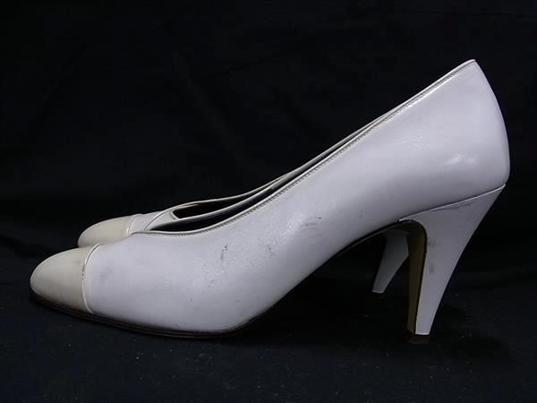 GIVENCHY ジバンシィ レザー ヒール パンプス 表記サイズ35 1/2 (約22.5cm) 靴 シューズ レディース アイボリー系 DG3711