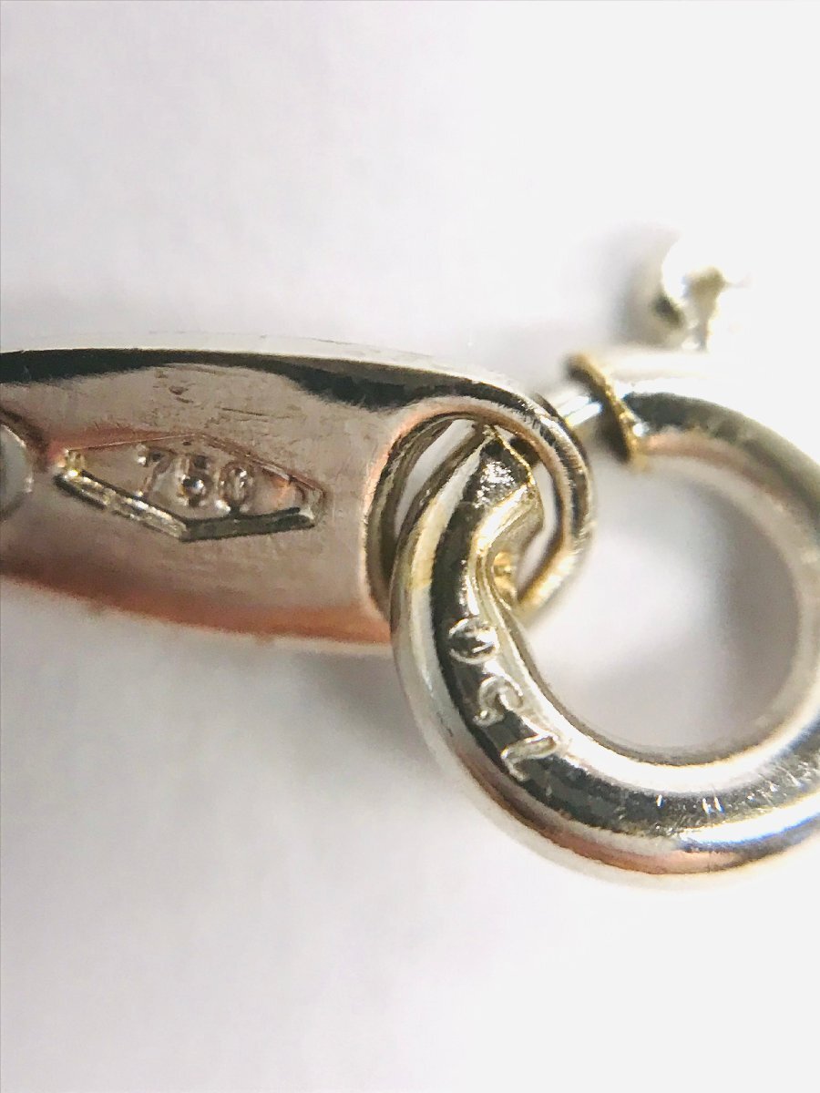 qoj.ZBU03　Folli Follie　フォリフォリ　K18　ゴールド　ダイヤモンド　クロスネックレス　D0.11ｃｔ　_画像8