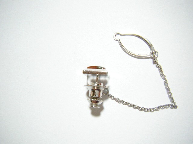 * мох .. мох menou9.7mm×9.5mm булавка для галстука галстук натуральный камень Stone серебряный цвет [MD49]