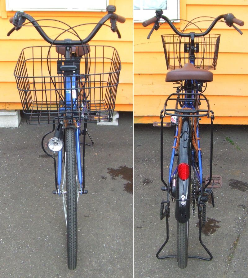 【よろづ屋】札幌ドーム周辺引取り限定：概ね美品 ダイニチ 26インチ 6段変速 普通自転車 POZZAT ポッソアート ブルー ママチャリ