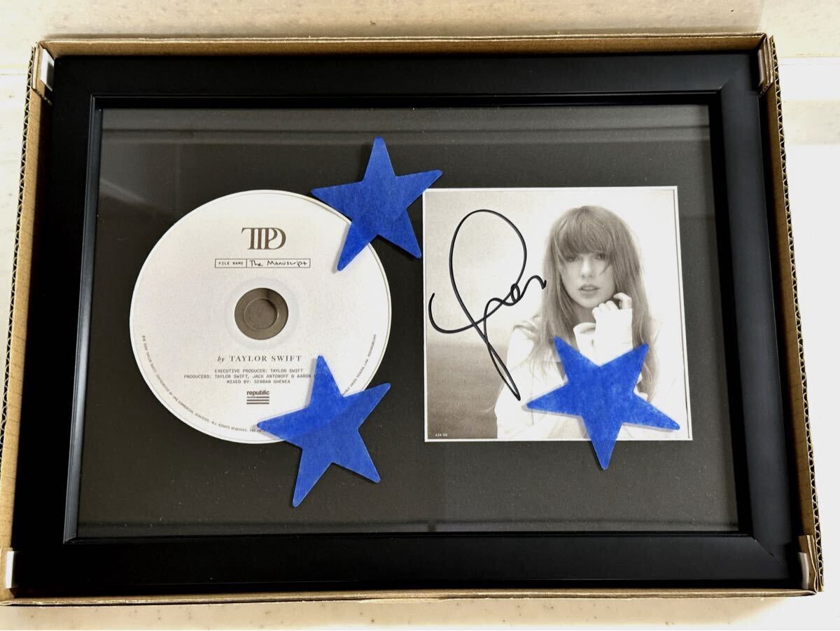 テイラースウィフト US限定 サイン付 TTPD CD Taylor Swift 値下 額入 テイラースウィフト USオフィシャル限定 超希少 本人